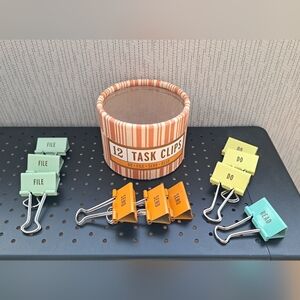 Task Clips Set - Orange, Green, Yellow